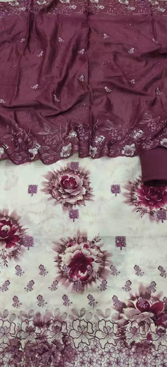 HEAVY EMBROIDERED PAKISTANI & COTTON HEAVY & DUPATTA WORK SUIT 📢📢