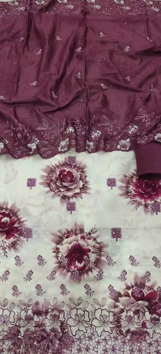 HEAVY EMBROIDERED PAKISTANI & COTTON HEAVY & DUPATTA WORK SUIT 📢📢