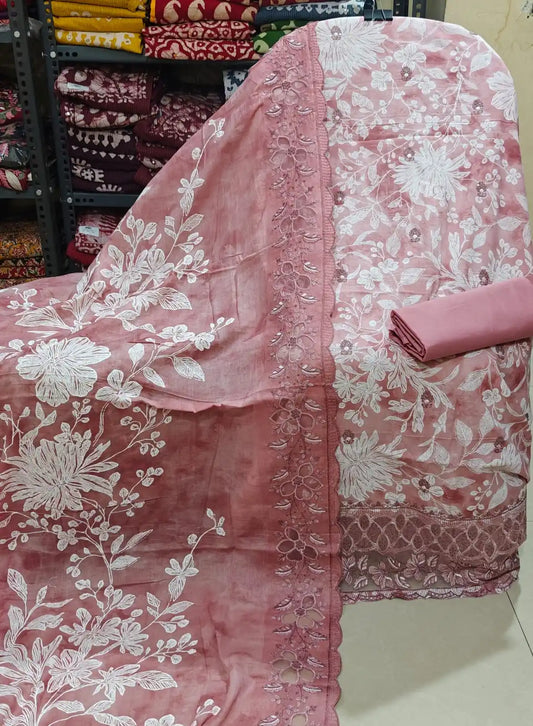 Non Catalogue Pakistani Cotton Unstitched Suit By ASC
