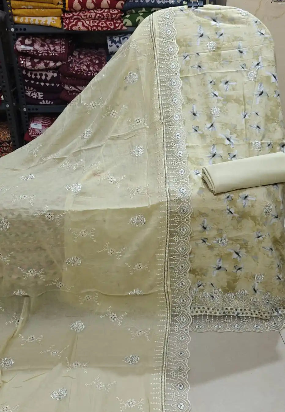 Pakistani Cotton Unstitched Suit By ASC