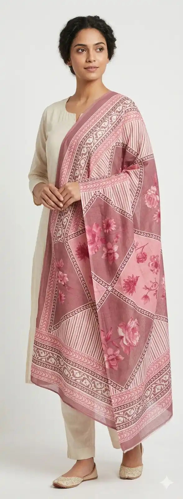 NAMAAZI COTTON DUPATTA FULL SIZE PRINTED