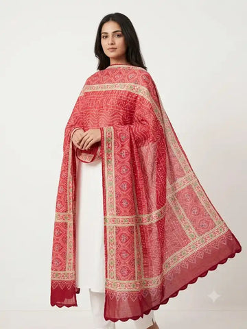 Airy Mal Cotton Namaazi Dupatta - Printed 2.25 m Chunni (DUP14)