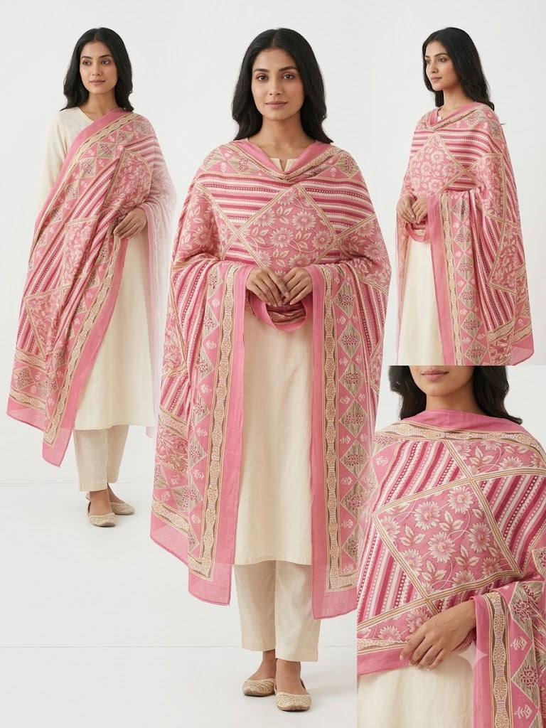 Mal Soft Cotton Namaazi Printed Dupatta