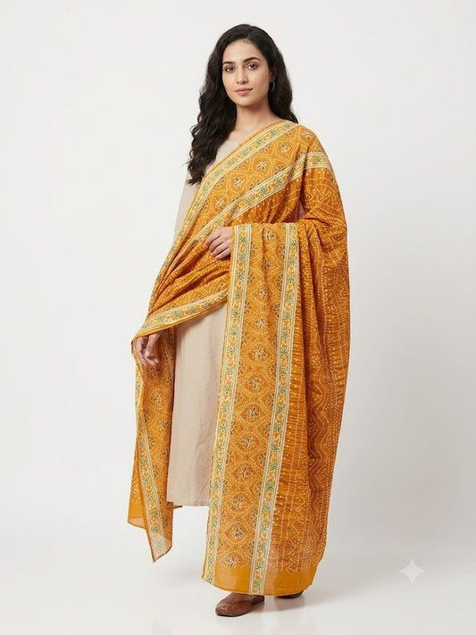 Mal Soft Cotton Namaazi Printed Dupatta