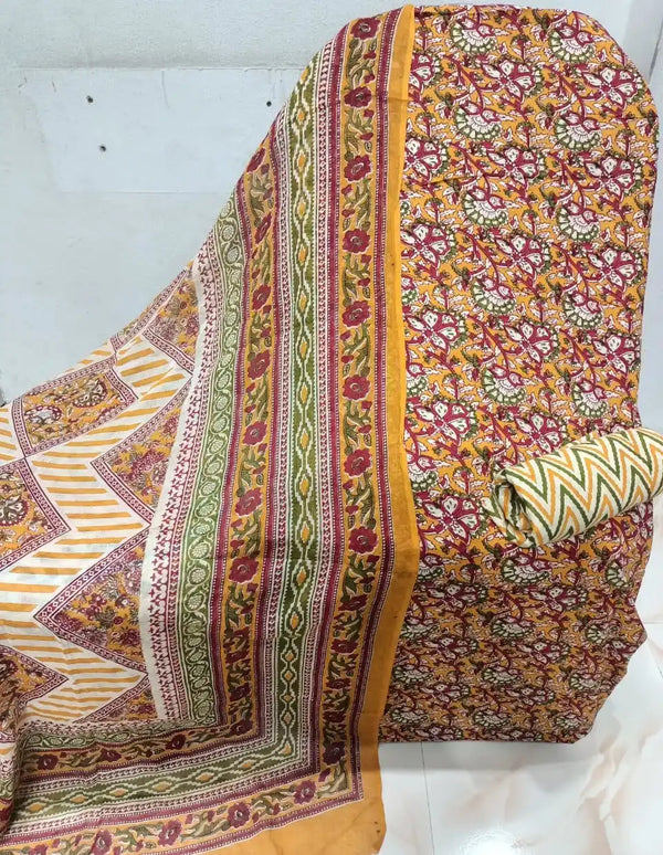 Premium Cotton MAMA Print Unstitched Cotton Suit With Cotton Dupatta