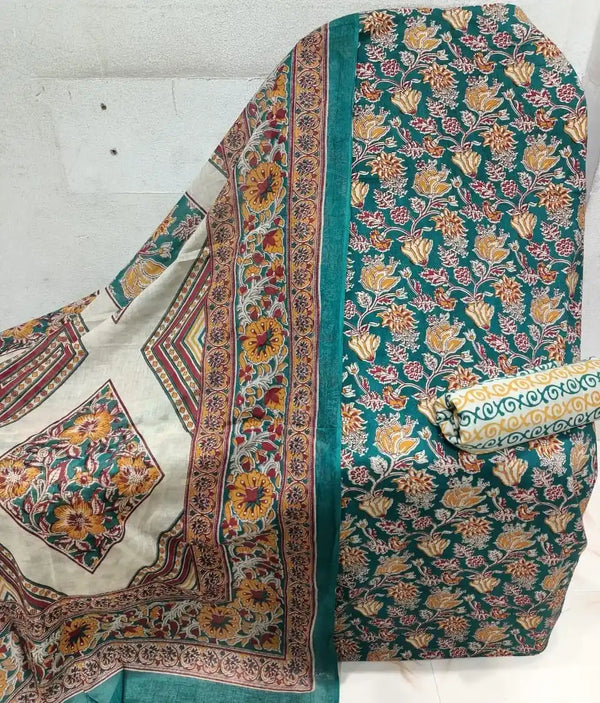 Premium Cotton MAMA Print Unstitched Cotton Suit With Cotton Dupatta