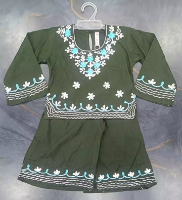 Baby Girls Traditional Rayon Embroidered Garara Set by ASC