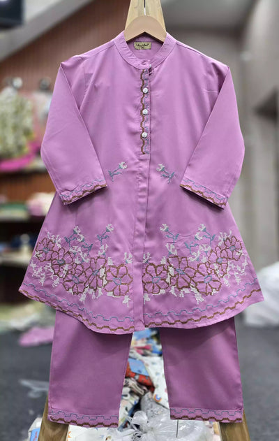 Girls soft Rayon cotton premium Quality Cross Stitched Embroidery Cord sets