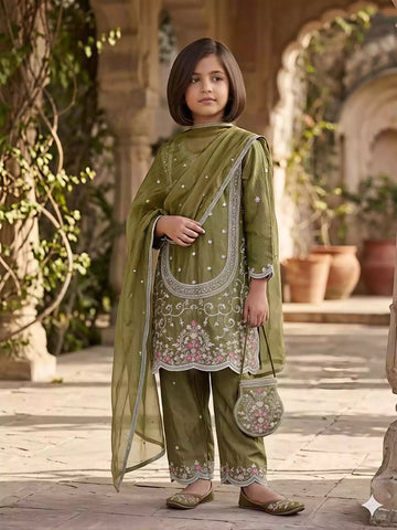 Girls Jimmy Choo Designer Embroidered Suit Set with Purse by ASC