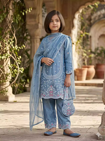 Girls Jimmy Choo Premium Embroidered Suit Set with Purse by ASC