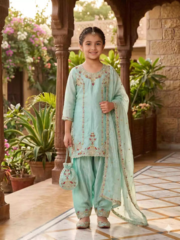 Girls Jimmy Choo Graceful Embroidered Suit Set with Purse by ASC