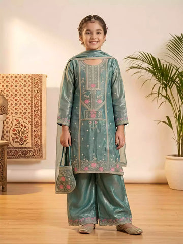 Girls Jimmy Choo Traditional Embroidered Suit Set with Purse by ASC