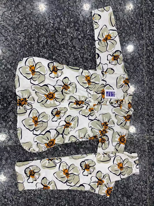 GIRLS KIDS WEAR RAYON SUMMER FRIENDLY TRENDY STYLE PRINTED CORD-SETS