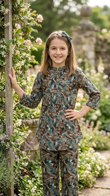 Girls Rayon Summer Printed Co-Ord Set by ASC