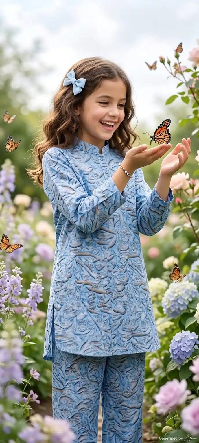 ✨ GIRLS KIDS WEAR RAYON SUMMER FRIENDLY TRENDY STYLE PRINTED CO-ORD SET ✨