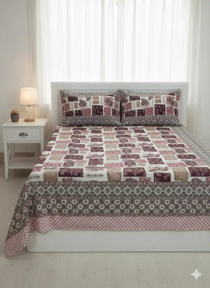 SINGLE BEDSHEETS WITH 2 PILLOW COVERS