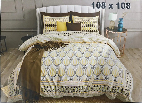 King Size 9ft*9ft Sanganeri Cotton Bedsheets With 2 Pillow Covers