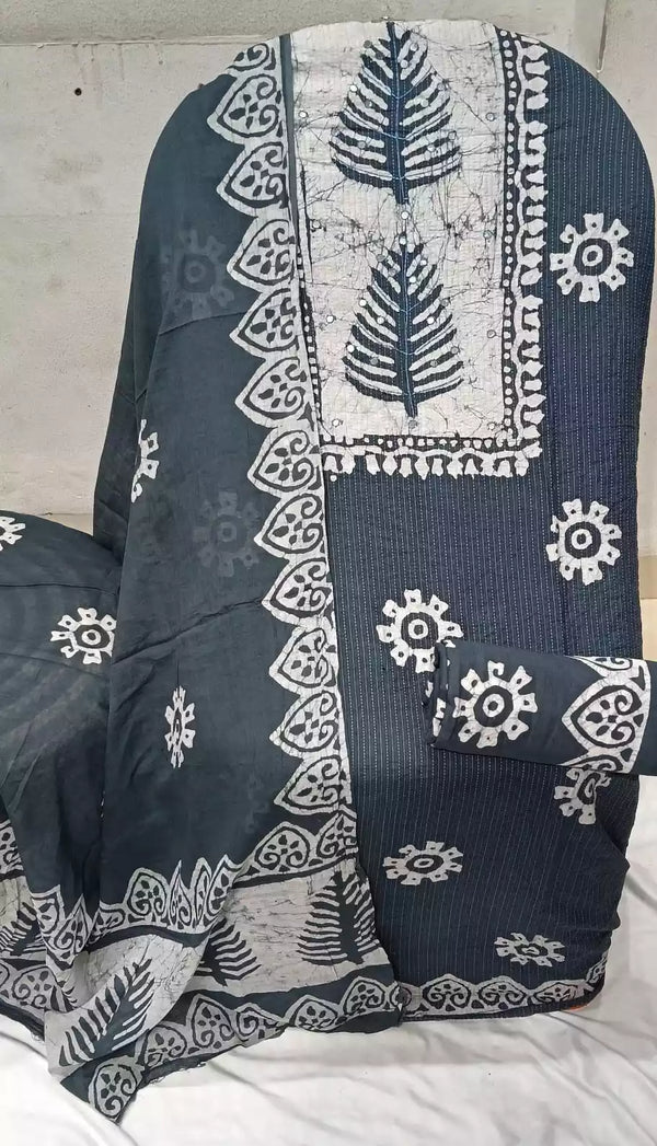 Unstitched Wax Batic Cotton Suits