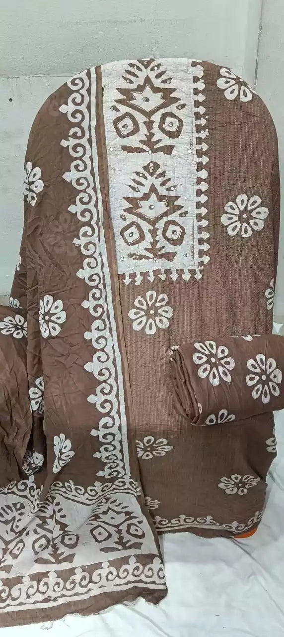 Unstitched Wax Batic Cotton Suits