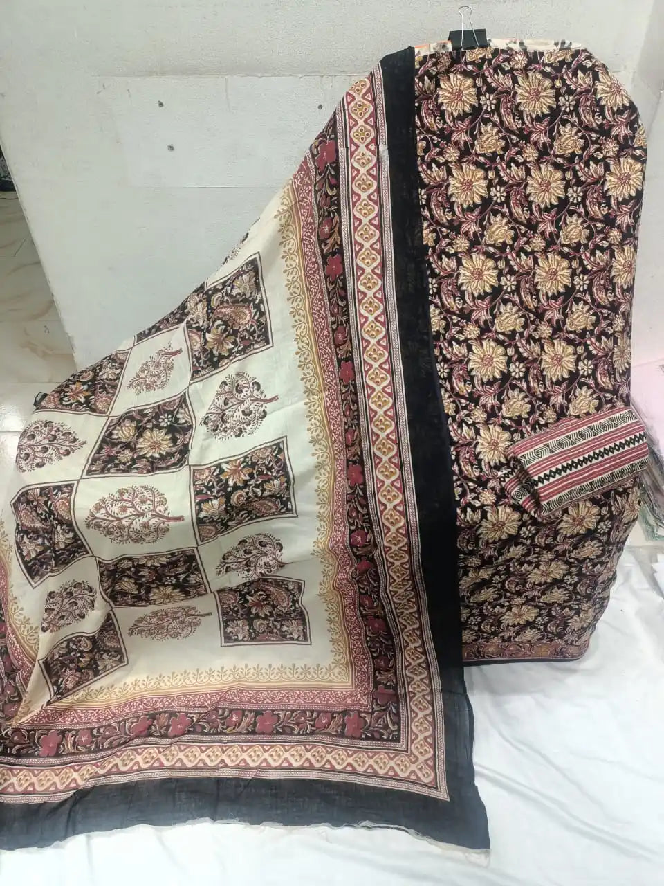 Premium Cotton MAMA Print Unstitched Cotton Suit With Cotton Dupatta