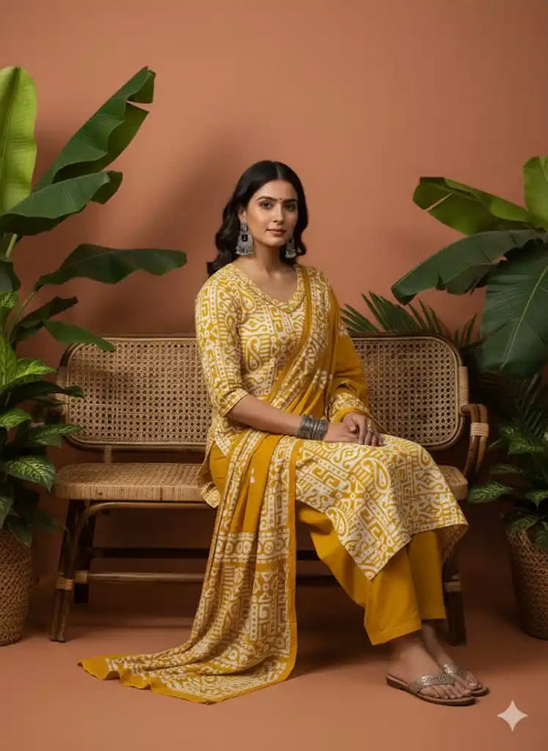 READYMADE COTTON BATIC SUIT, Cotton Batic Salwar, Mal Cotton Dual Tone Color Dupata