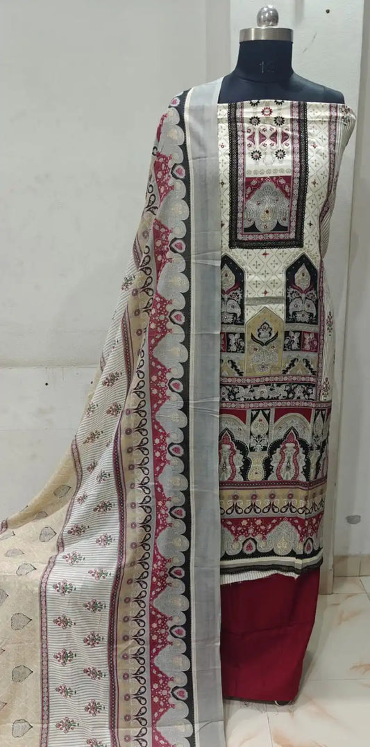 LAWN SOFT COTTON KARACHI PRINTS UNSTITCHED SUIT