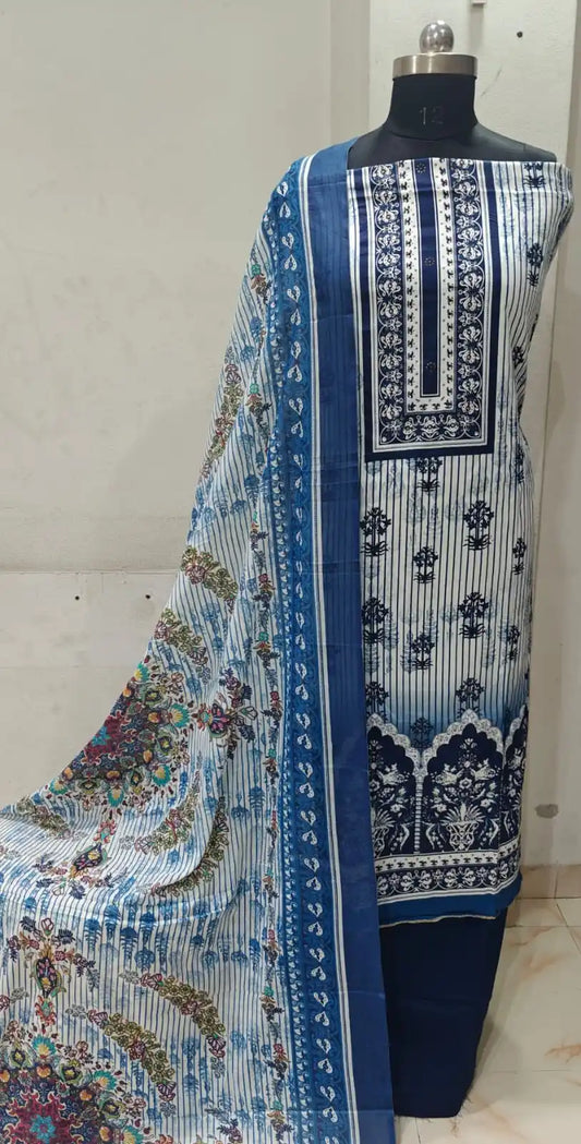 LAWN SOFT COTTON KARACHI PRINTS UNSTITCHED SUIT