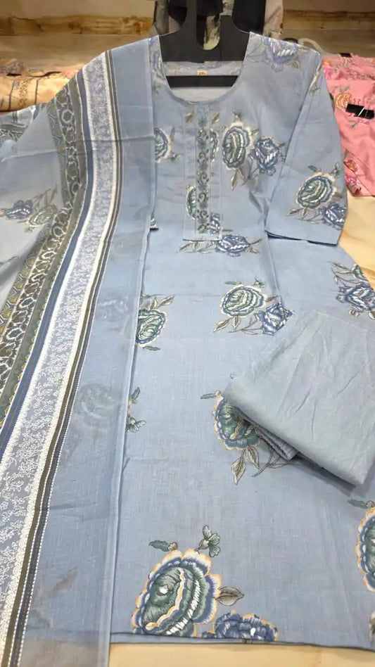 Premium Jaipuri Readymade Soft Cotton Suit With Dupatta Cotton & Cotton Pant