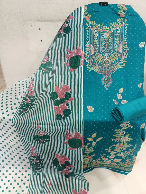RAYON KARACHI PRINTS UNSTITCHED SUIT