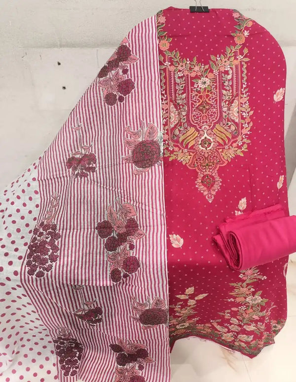 RAYON KARACHI PRINTS UNSTITCHED SUIT