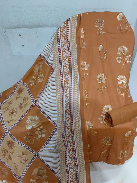SOFT JAM COTTON KARACHI PRINTS UNSTITCHED SUIT