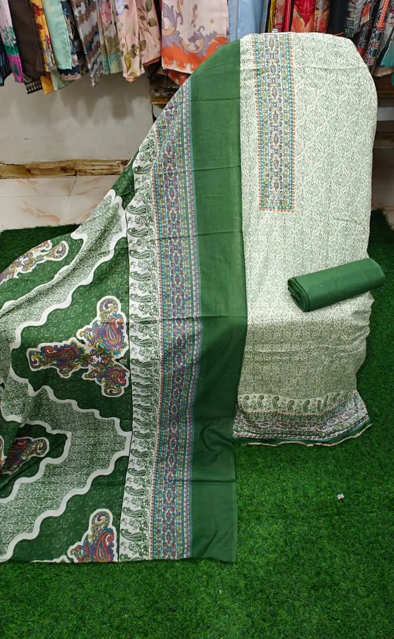 SOFT JAM COTTON KARACHI PRINTS UNSTITCHED SUIT