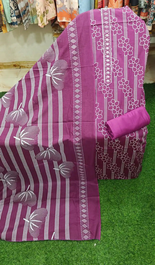 SOFT JAM COTTON KARACHI PRINTS UNSTITCHED SUIT