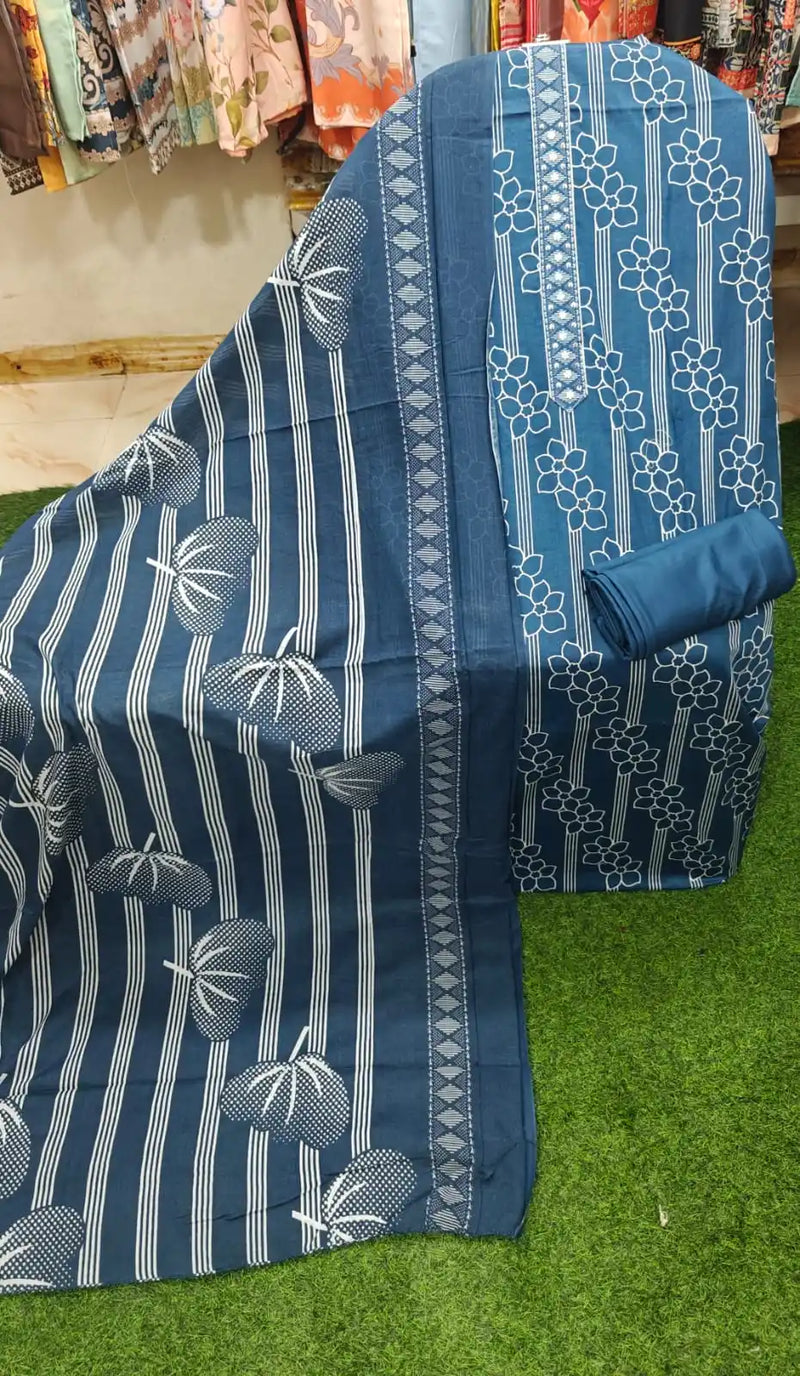 SOFT JAM COTTON KARACHI PRINTS UNSTITCHED SUIT