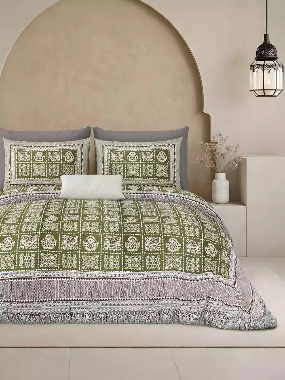 KING SIZE BEDSHEET - JAIPURI BLOCK PRINT