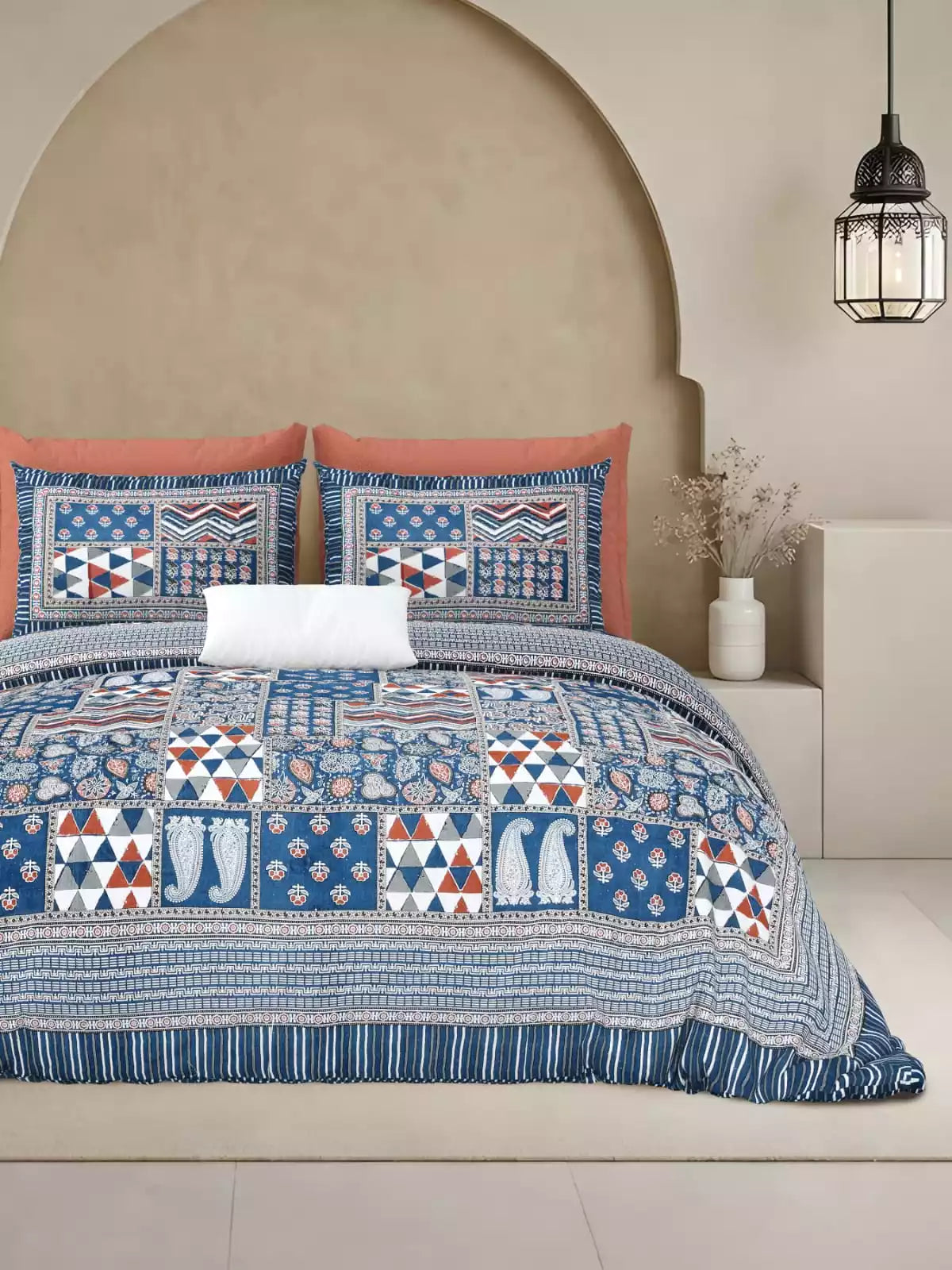 KING SIZE BEDSHEET - JAIPURI BLOCK PRINT