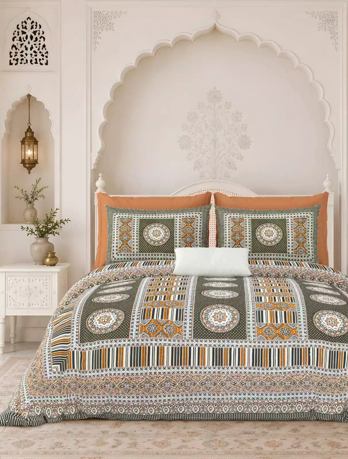 KING SIZE BEDSHEET - JAIPURI BLOCK PRINT