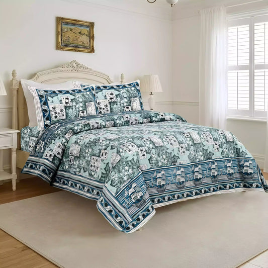 KING SIZE BEDSHEET - JAIPURI BLOCK PRINT