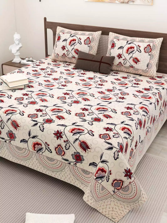 KING SIZE BEDSHEET - JAIPURI BLOCK PRINT