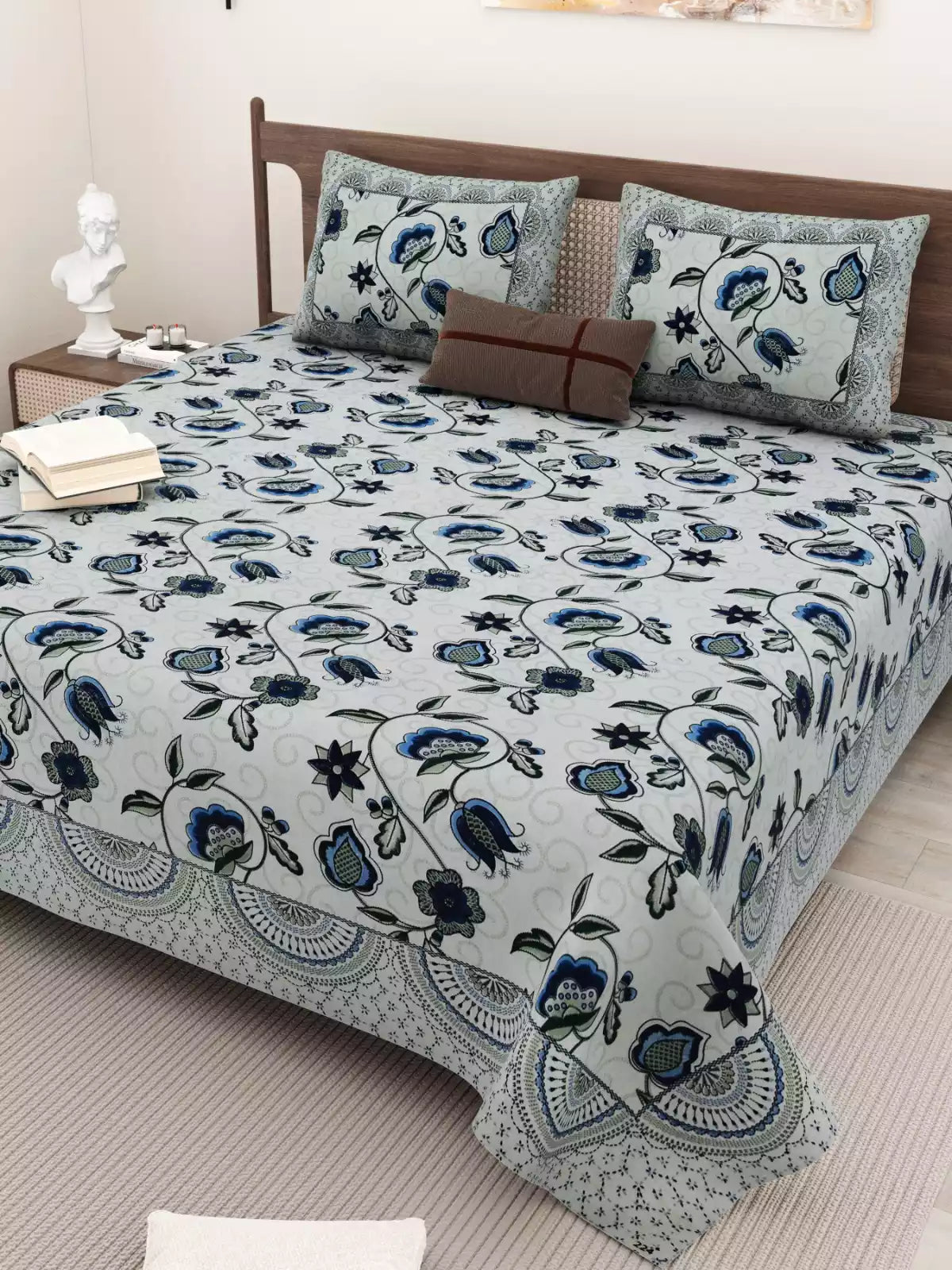 KING SIZE BEDSHEET - JAIPURI BLOCK PRINT