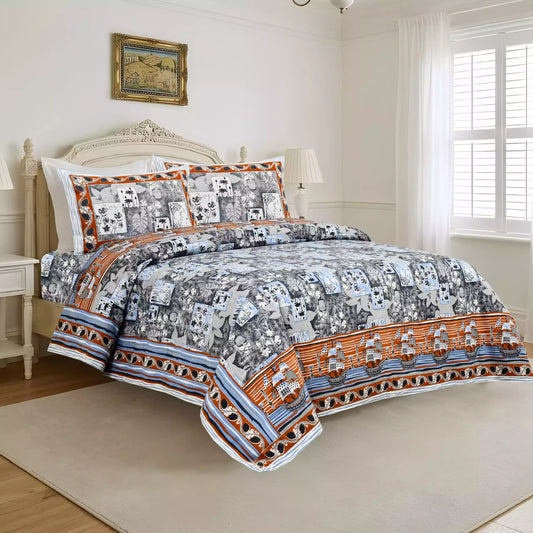 KING SIZE BEDSHEET - JAIPURI BLOCK PRINT
