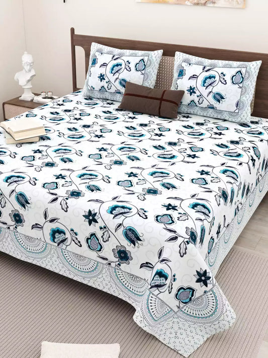 KING SIZE BEDSHEET - JAIPURI BLOCK PRINT