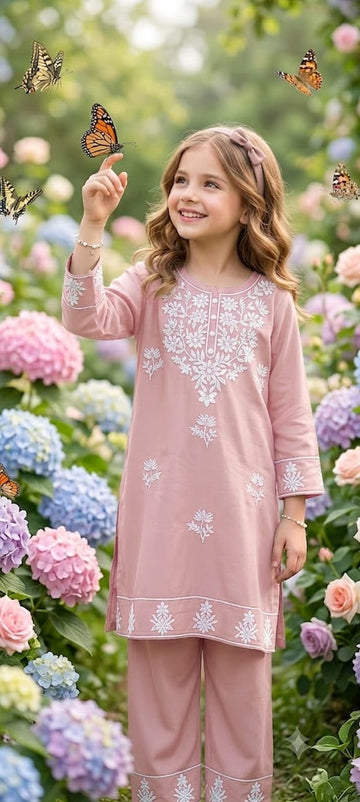Girls Trendy Kashmiri Embroidery Kurti Set by ASC