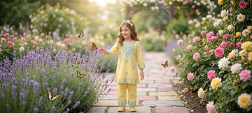 Girls Graceful Kashmiri Embroidery Kurti Set by ASC