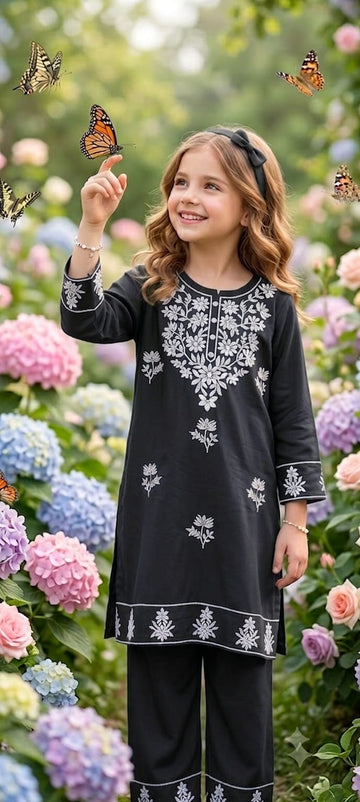 Girls Premium Kashmiri Embroidery Kurti Set by ASC