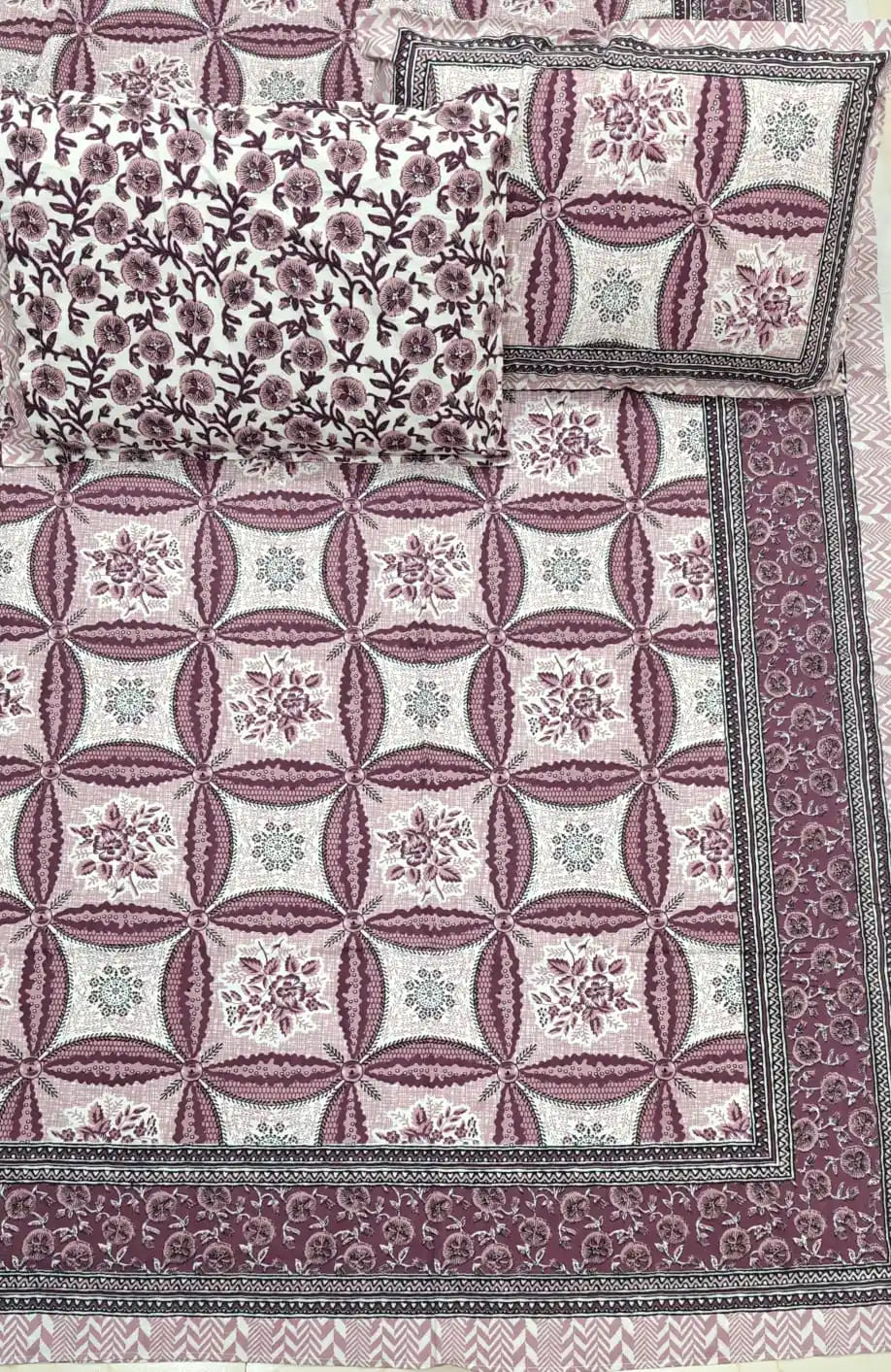 Floral Block Print King Bedsheet – ASC Fashion Store