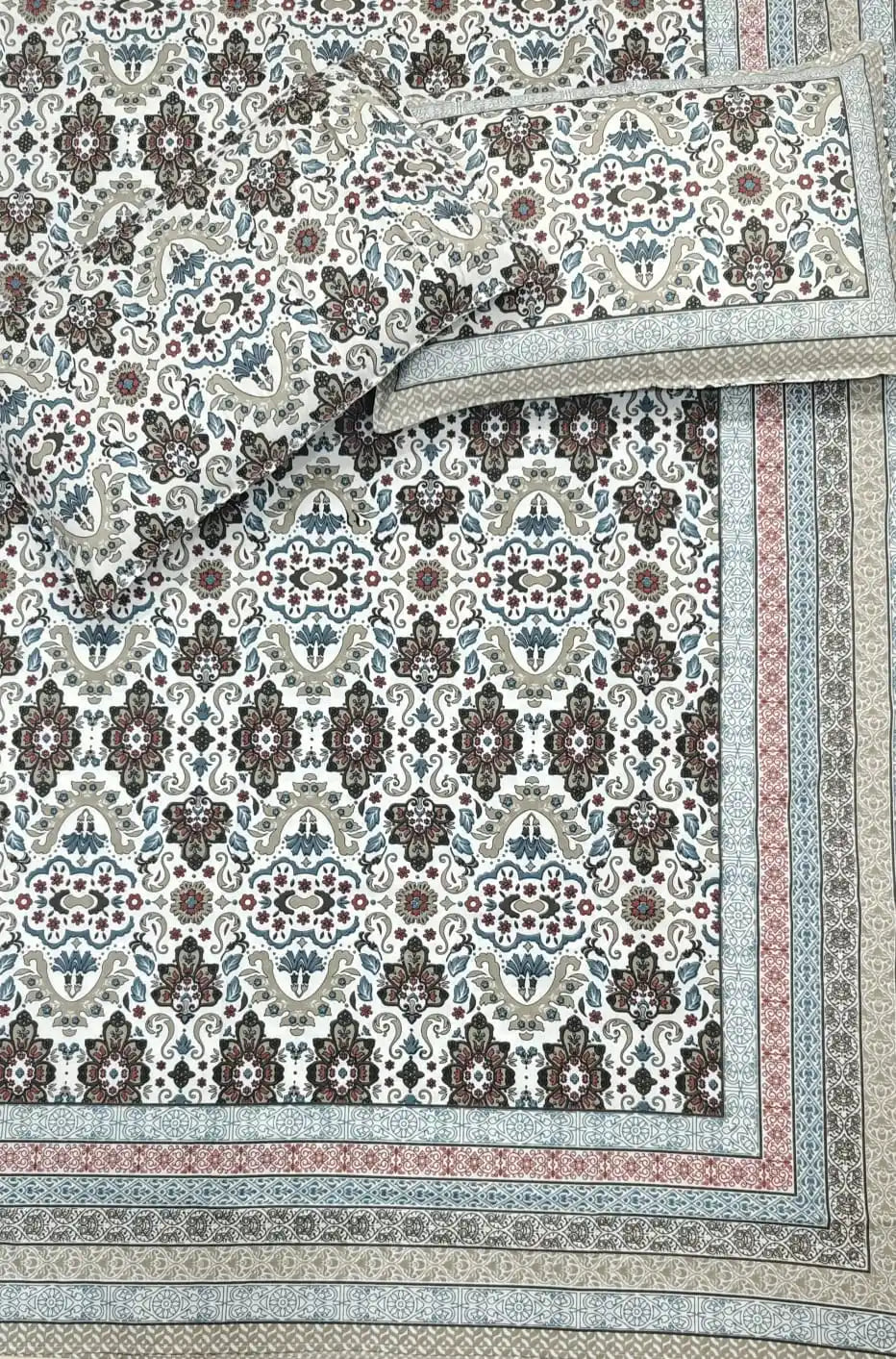 Floral Jaal 9x9ft Super King Bedsheet ASC Fashion Store