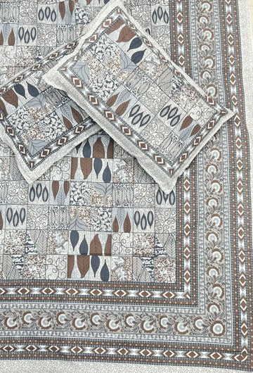 Patchwork Grid 9x9ft Super King Bedsheet ASC Fashion Store