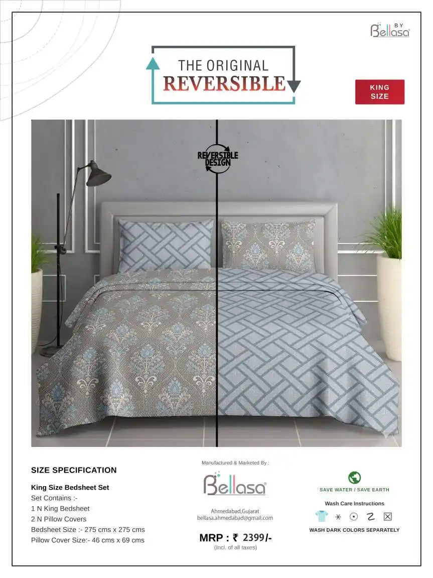 Soft Cotton King Bedsheet Pattern Detail