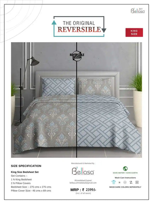 Soft Cotton King Bedsheet Pattern Detail
